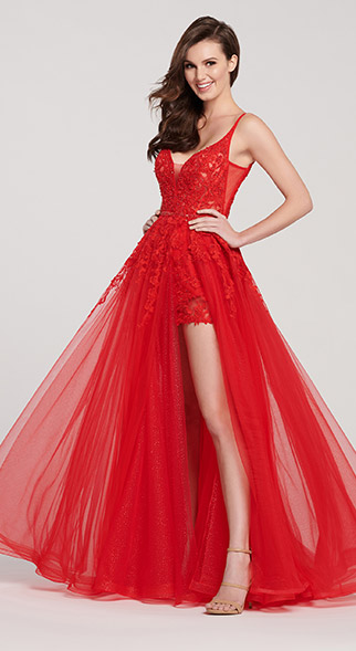 red a-line prom dress from ellie wilde with